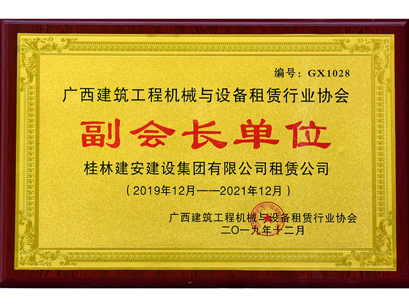 廣西建筑工程機(jī)械與設(shè)備租賃行業(yè)協(xié)會副會長單位